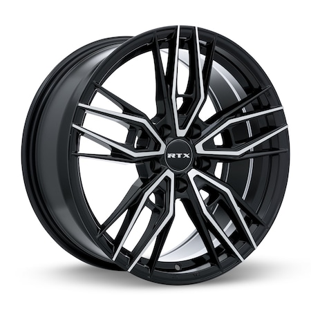 Rtx Alloy Wheel, Scepter 17x7.5 5x114.3 ET40 CB73.1 Gloss Black Machined 083047